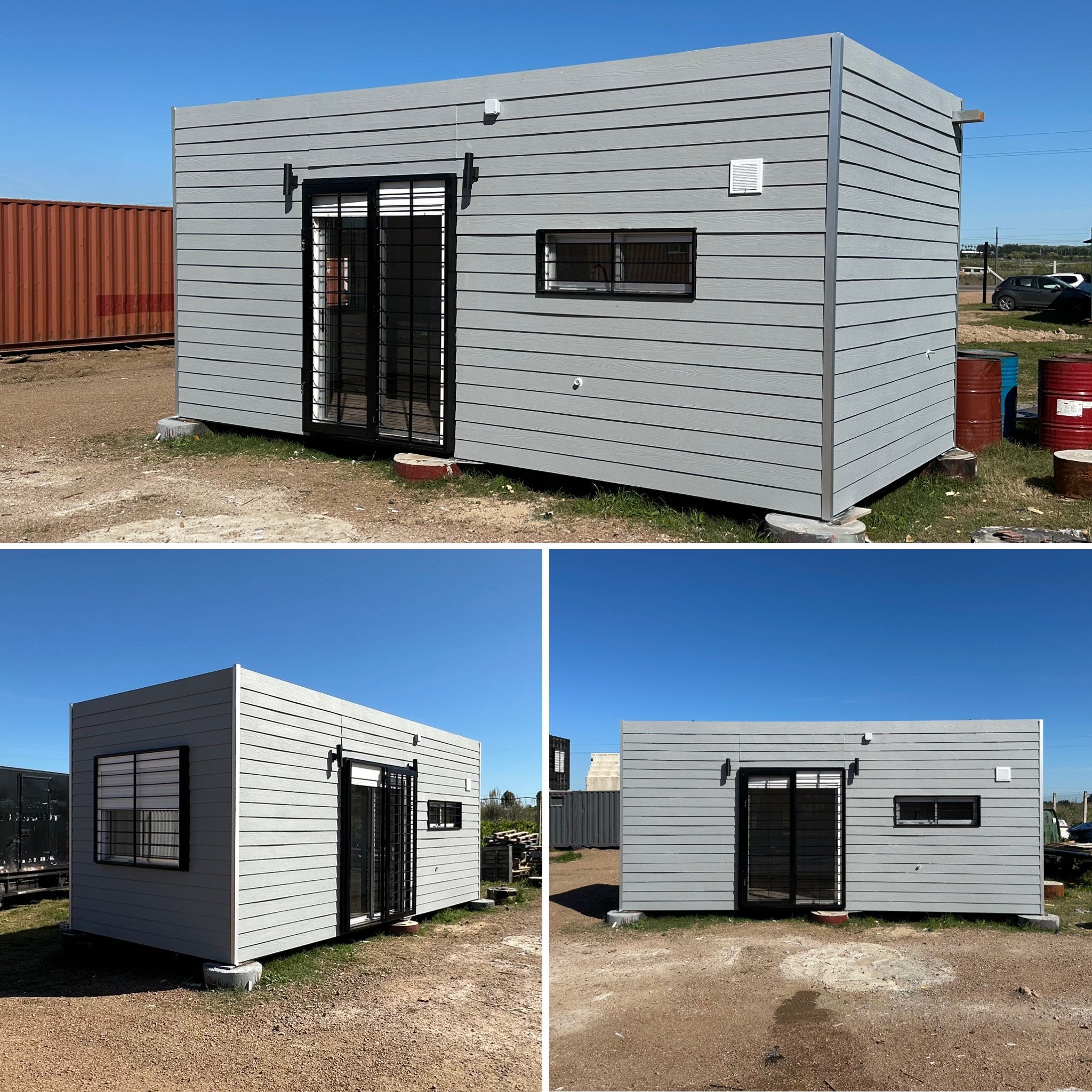 Módulo prefabricado de 6 × 3 metros, vistas exteriores